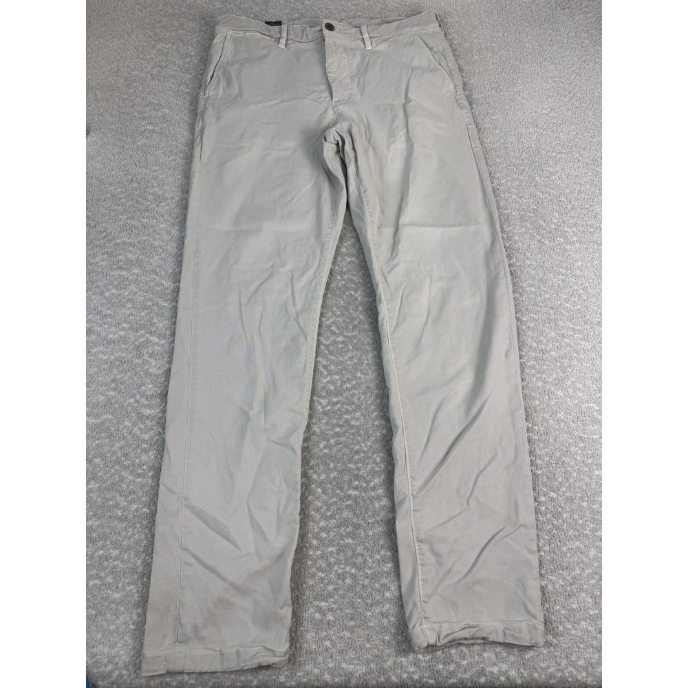 Fidelity Coastline Premium Chino Pants Mens 34x31* Beige‎ Slim Straight Casual